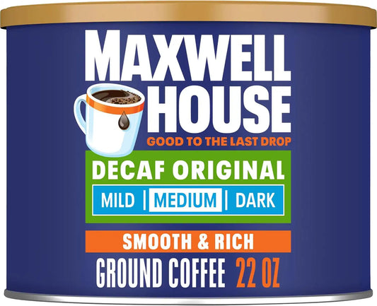 Maxwell House Decaf Original Medium Roast Ground Coffee (22 oz Canister)